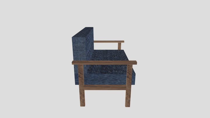 Low Poly sofa 3D Model