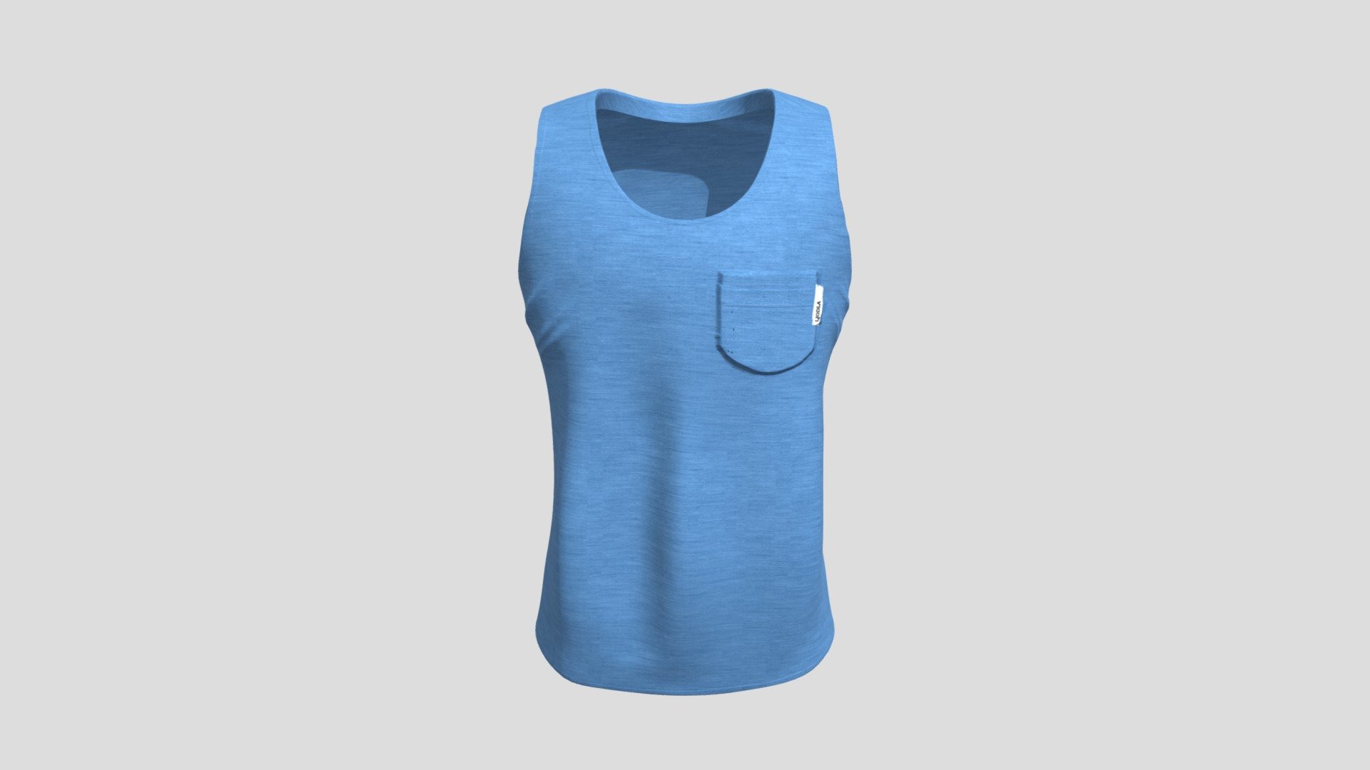 Sleeveless Blue Shirt
