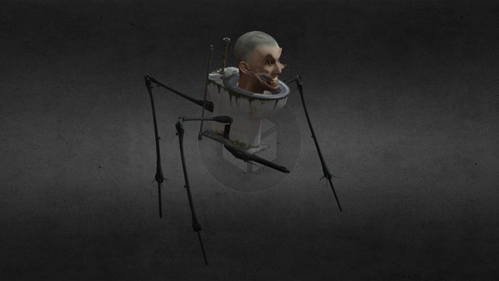 Strider Toilet (Rigged) 3D Model