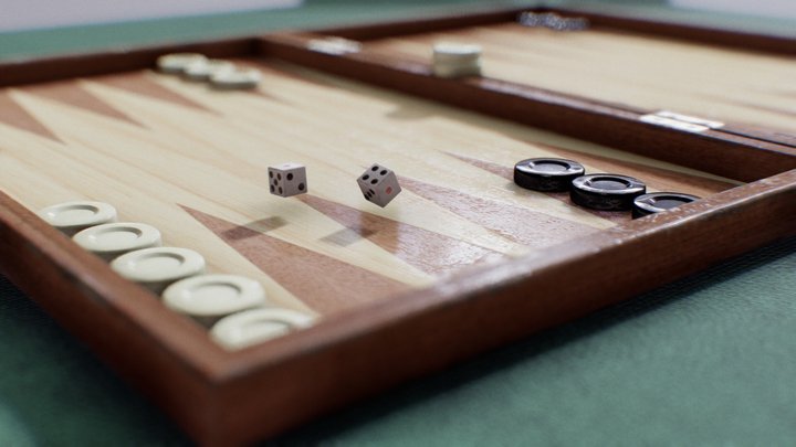 Backgammon 3D Model