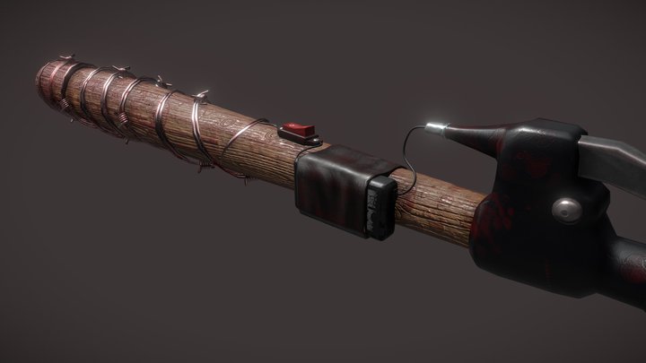 Baseball bat with electric barbed wire / 3D 3D Model
