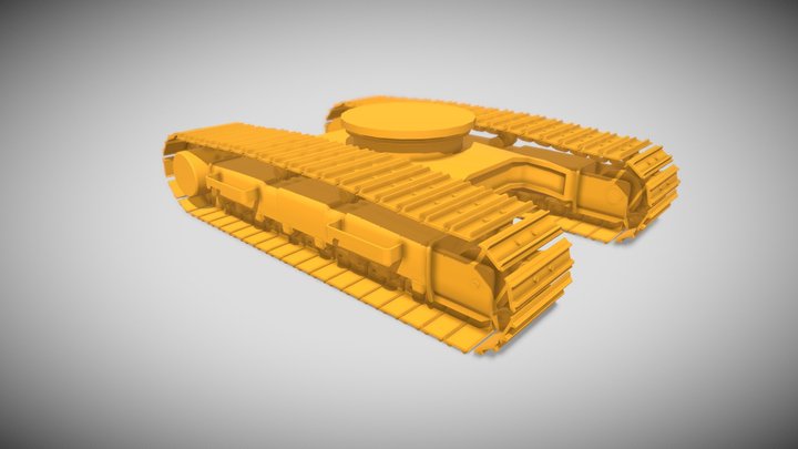 JCB 220 X CL Excavator Treads Undercarriage 3D Model