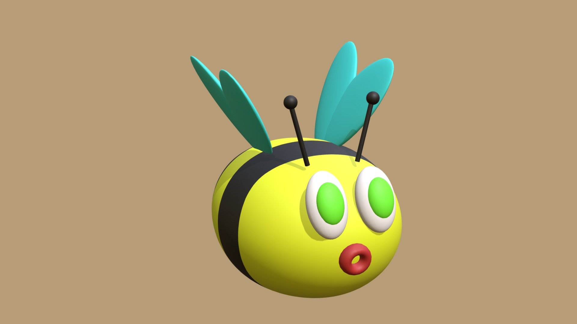 Bee Character Block Out