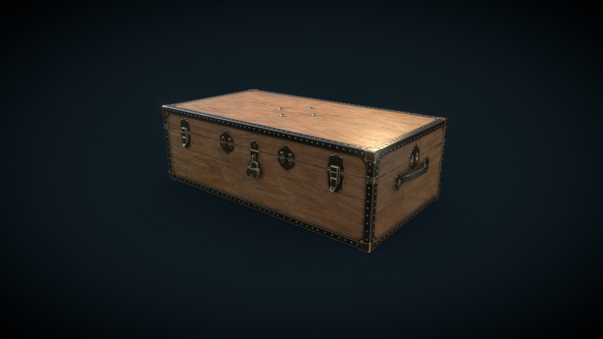 Wooden chest Buy Royalty Free 3D model by pavlovichevzet [7c89df9