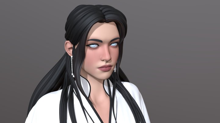 Kimono Girl 3D Model