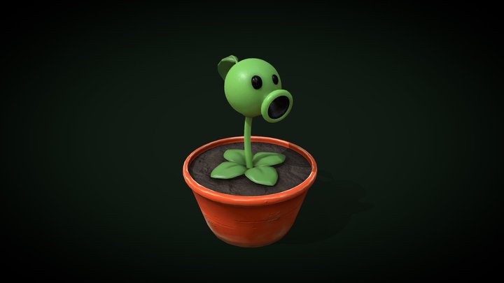 Lanza guisante (Plants vs Zombies) 3D Model