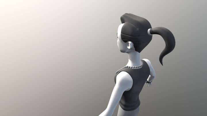 Punk Girl 3D Model