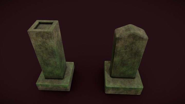 Grave Stone 3D Model