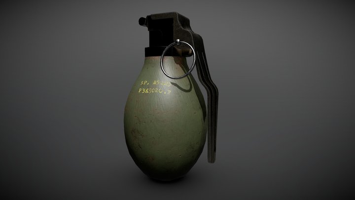 M52 Hand Grenade 3D Model