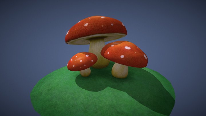 Toon Mushroom Speed 3D Model