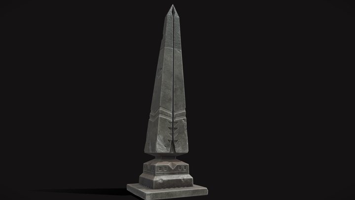 Obelisk Game Asset 3D Model