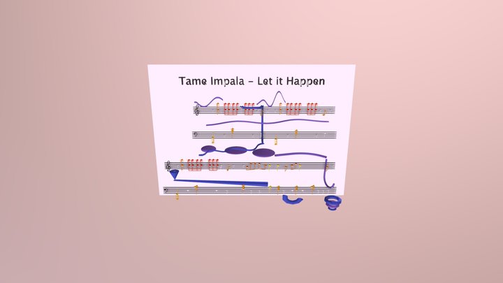 Marble Track 3D Model