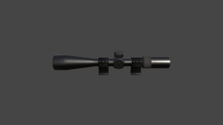 Sniper Rifle Scope 3D Model