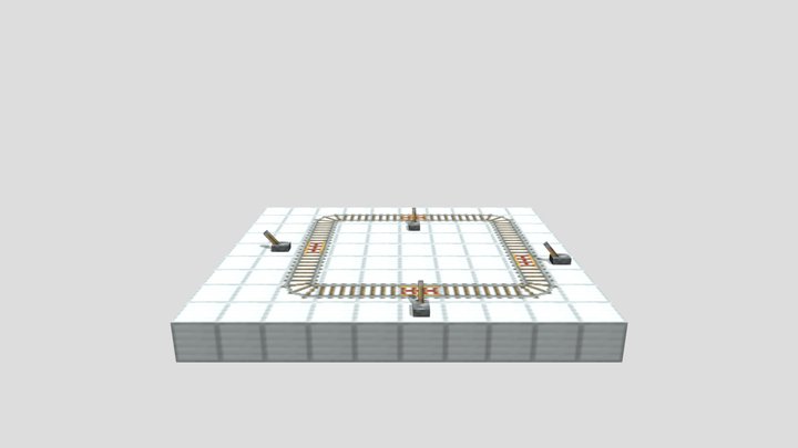 Minecraft - Powered Rail loop 3D Model