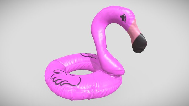 Inflatable Flamingo Pool Float 3D Model