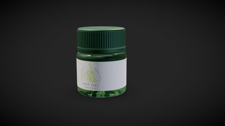 Bottle of pills 3D Model
