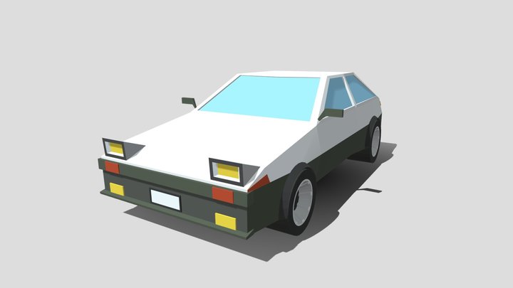 Minimalistic Car Toyota Trueno Lookalike 3D Model