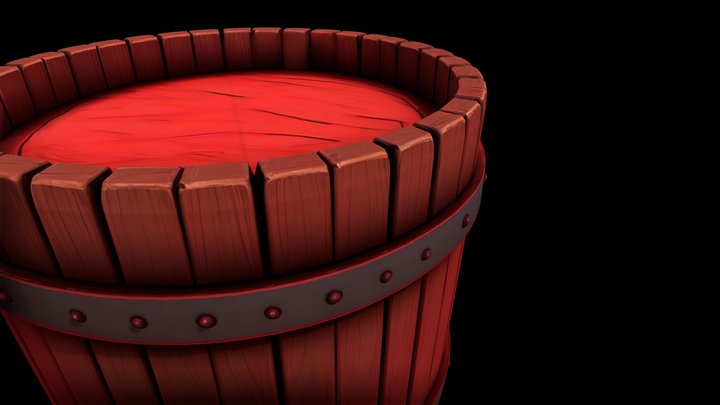 Medieval Barrel – Stylized Wooden Tonneau – Free 3D Model STL