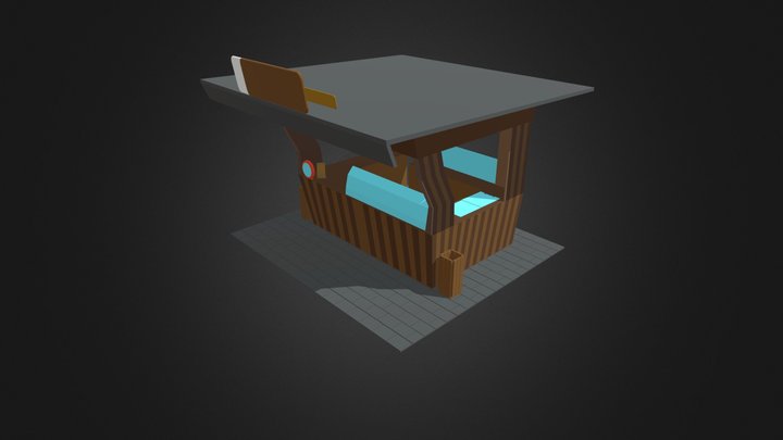Ice Cream Stall - Game Asset 3D Model