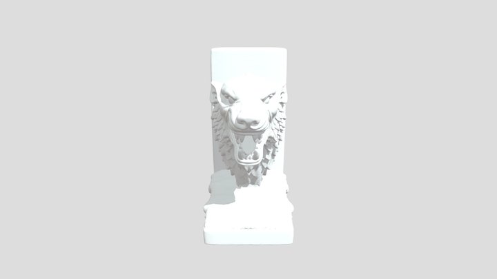 Direwolf bookend 3D Model