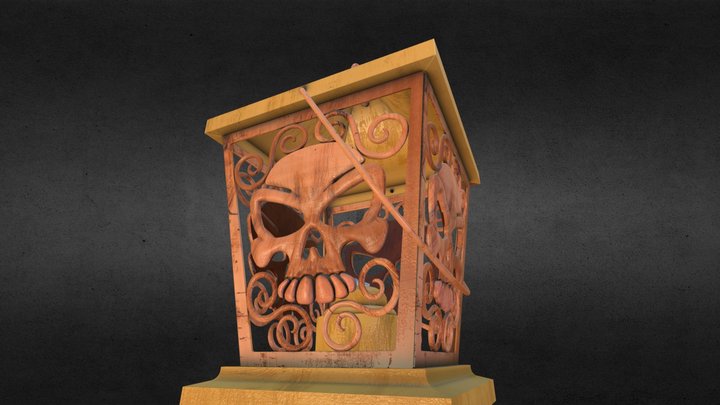 Skull Lantern B 3D Model