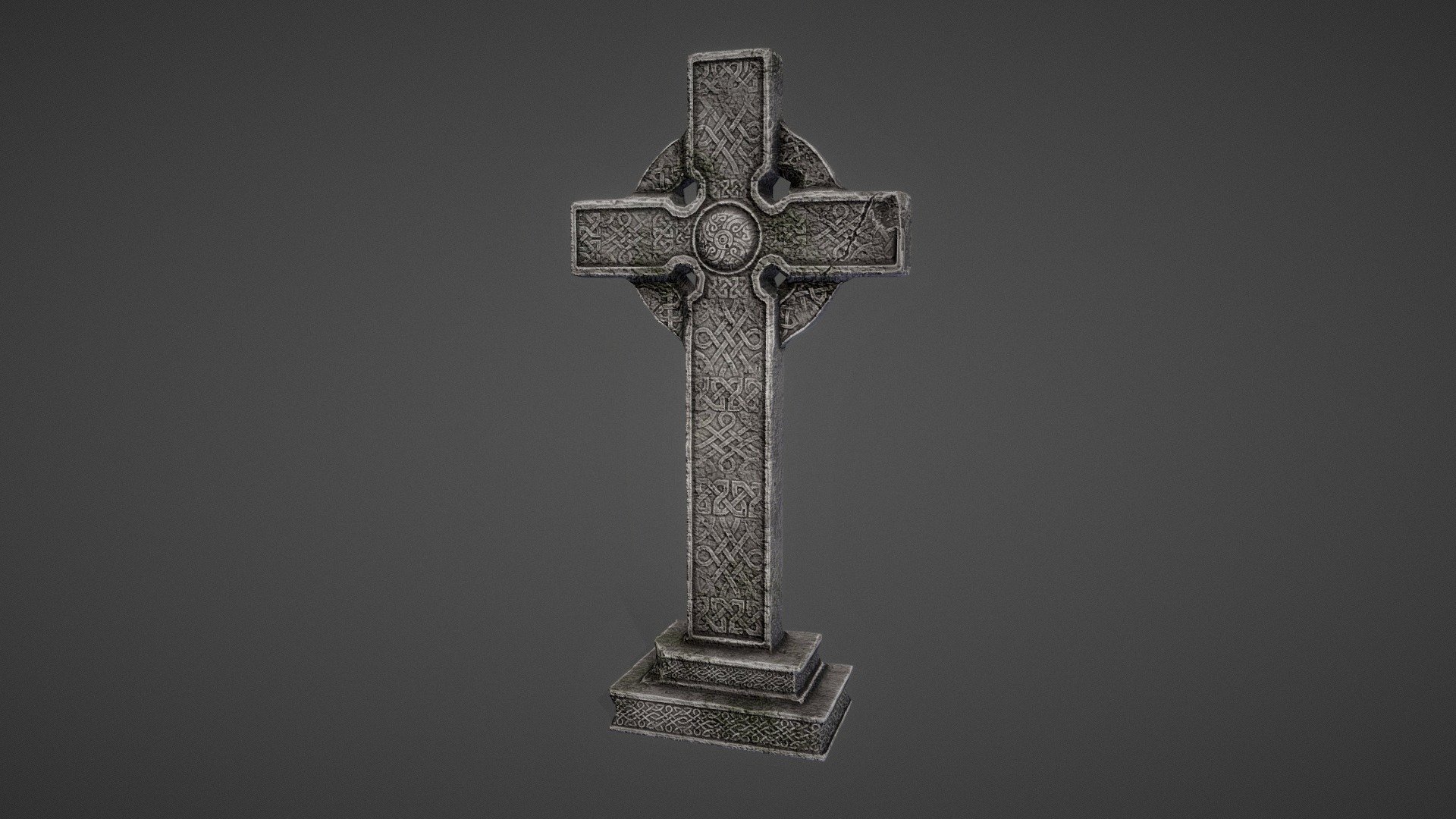 Old celtic cross gravestone