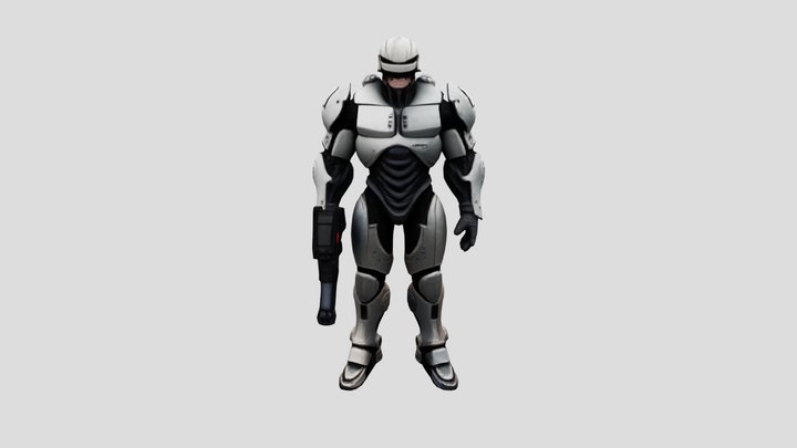 robocop with gun 3D Model