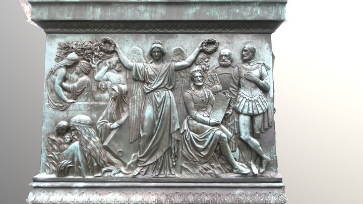 Monumental Pedestal Sculpture 3D Model