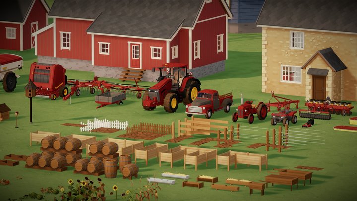 Poly Farming Pack 3D Model