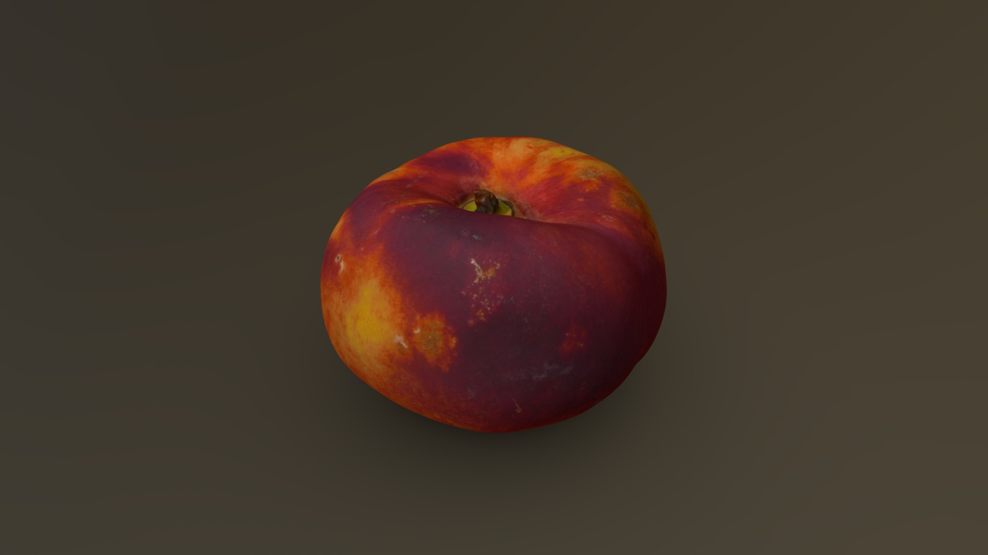 3D model Saturn Peach 02 - This is a 3D model of the Saturn Peach 02. The 3D model is about a red apple with a stem.