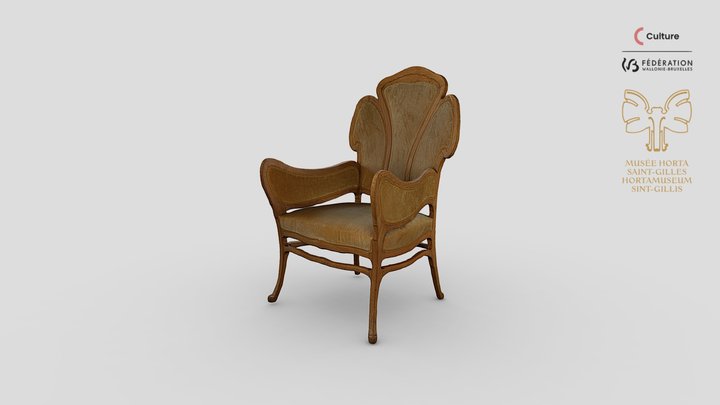 Fauteuil de salon, Maison Dopchie 3D Model