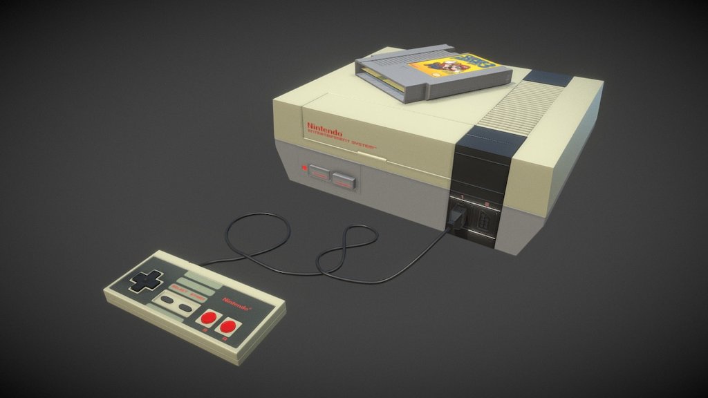 Nintendo Entertainment System NES 3D model by anapascual [7ca2dee