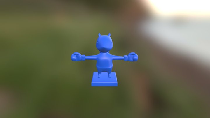 Figurine - Blue 3D Model