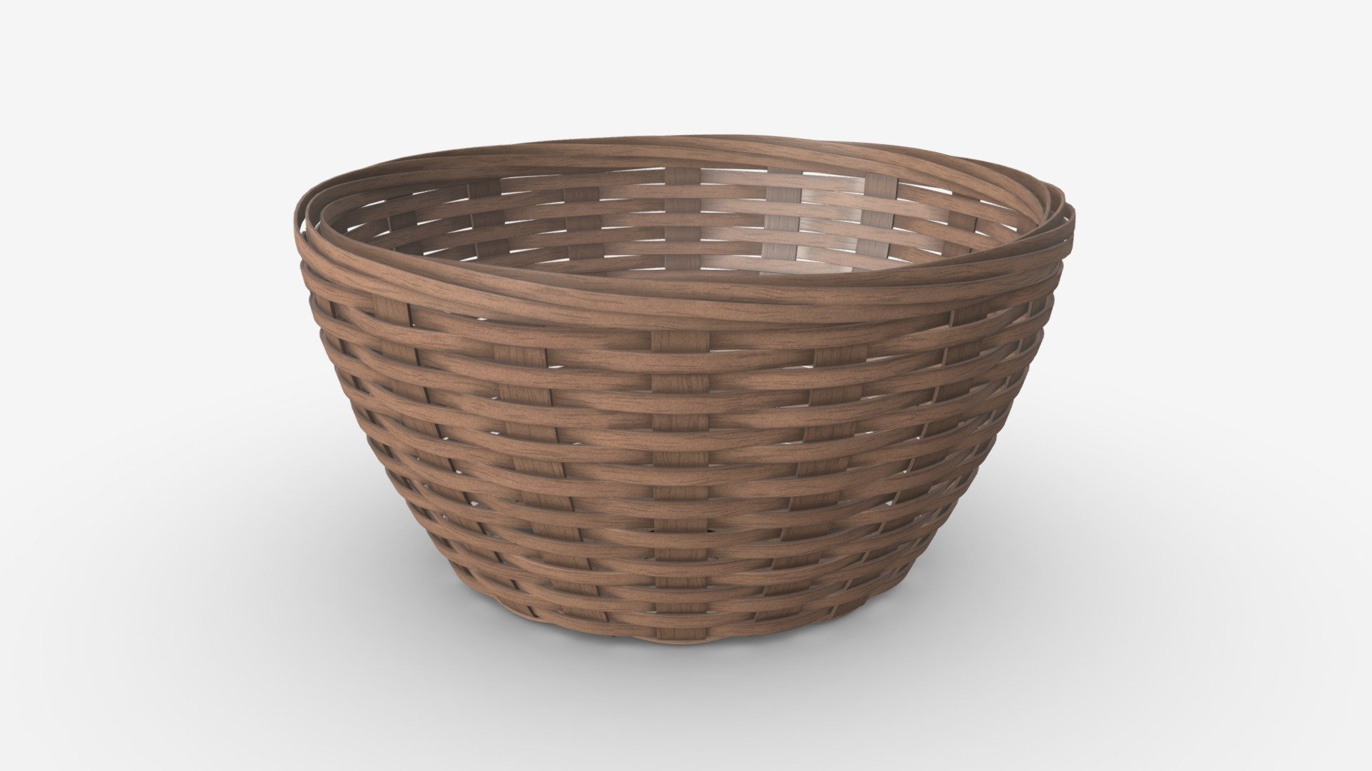 Wicker basket with clipping path