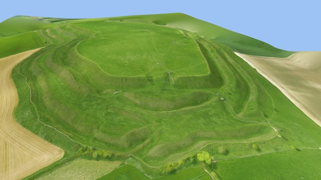 Maiden Castle 3D Model
