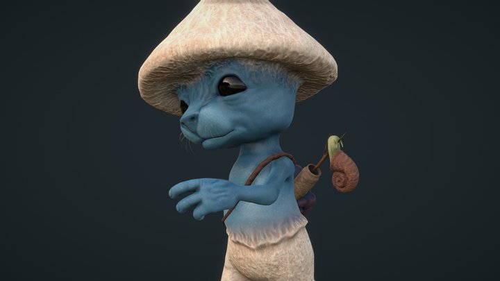 Shaylushay The Smurf Cat 3D Model