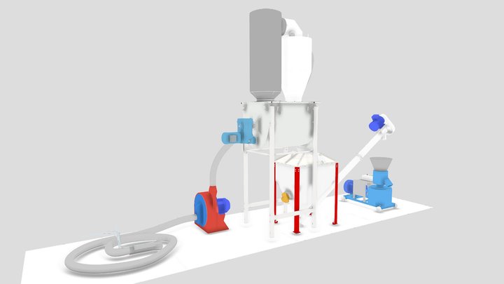 Линия гранулирования AGRO-GRAN-0,5 3D Model