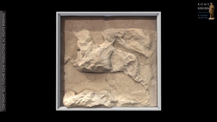 3D rendering of Metope West 11 (Parthenon)