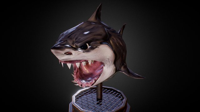 Statute Sharky for videogame 3D Model