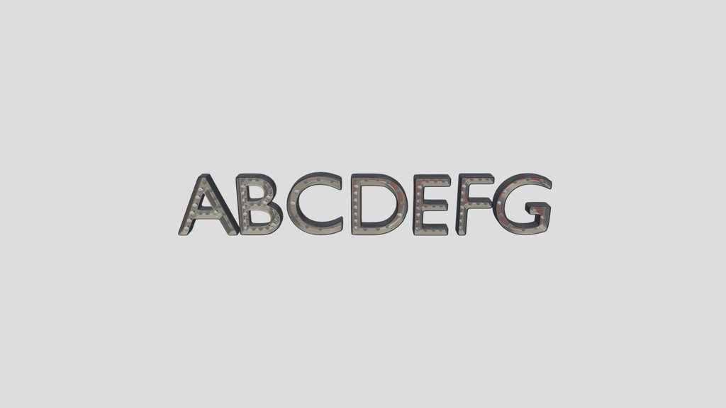 Marquee Alphabet Light Box Abcdefg