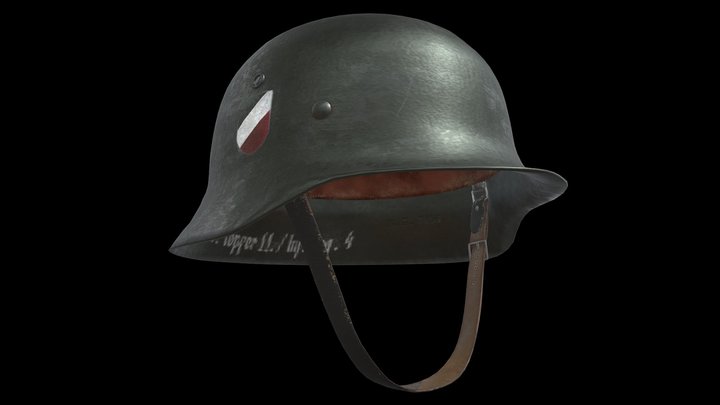 German Heer M35 Helmet 3D Model