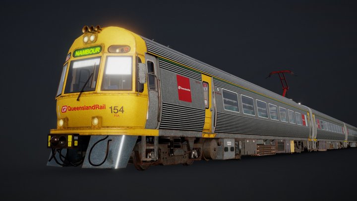 Queensland Rail ICE (InterCity Express) Train 3D Model