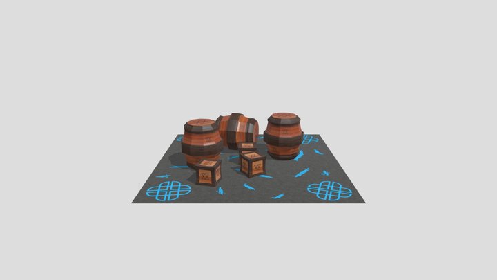 Will G Crates and Barrels 3D Model