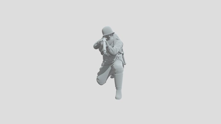 Russian WWII Infantry man 3D Model