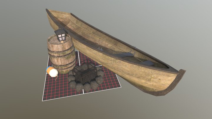 DAE 5 Finished props - Forest Loner 3D Model