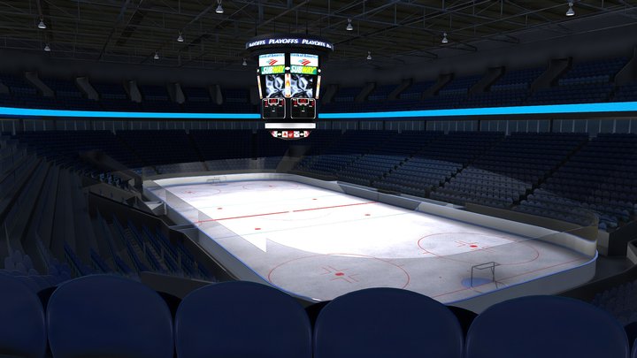 Ice Hockey Arena 3D Model