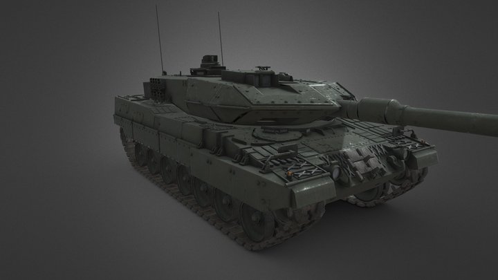 Leopard 2 A6 3D Model