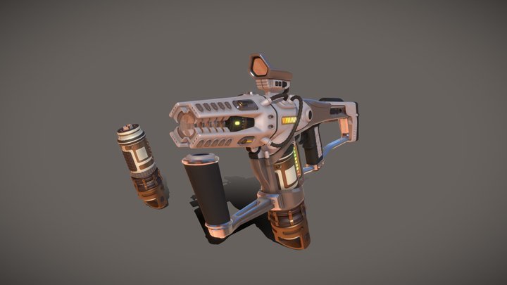 XYZ coursework: Laser SMG - Pulsar (DRAFT) 3D Model