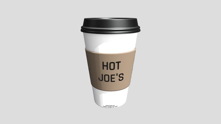 Paper Coffee Cup with Textures 3D Model