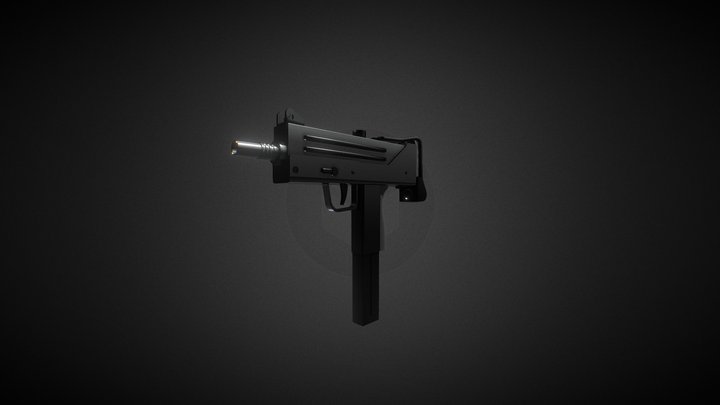 MAC 10 Low Poly 3D Model